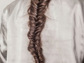 Fishtail braid on long hair